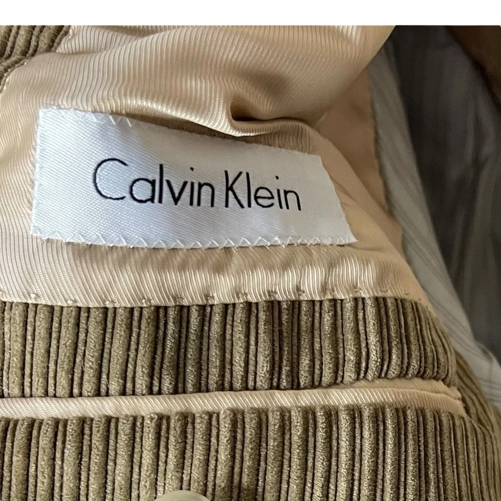 Calvin Klein Corduroy Blazer Men’s 44R Brown Three Button Suit Jacket Sport Coat